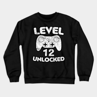 Level 12 12th Video  Birthday Crewneck Sweatshirt